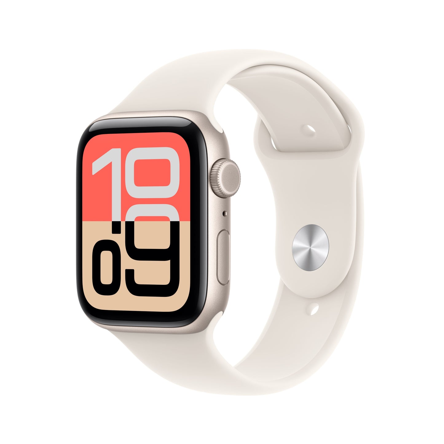 Apple Watch SE 3 GPS + Cellular 44mm Starlight Aluminium Case with Starlight Sport Band - M/L