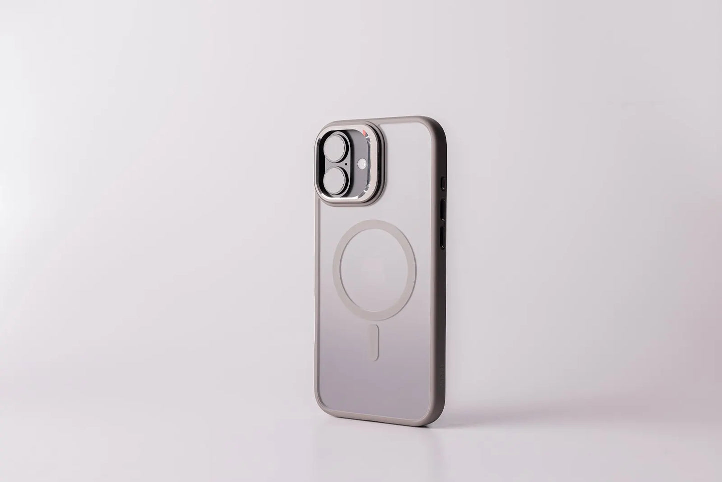 Tekne CLEAR Case with Camera Stand for iPhone 16 Plus | Slim, Transparent & Scratch-Resistant - Grey
