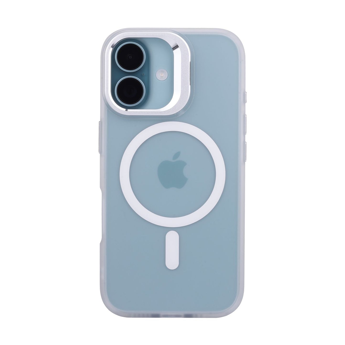 Tekne CLEAR Case with Camera Stand for iPhone 16 | Slim, Transparent & Scratch-Resistant - White