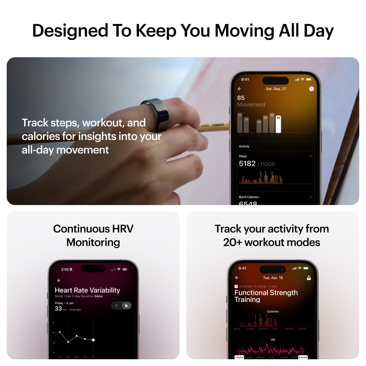 ULTRAHUMAN Ring AIR – Smart Fitness, Sleep & Activity Tracker for Men/Women