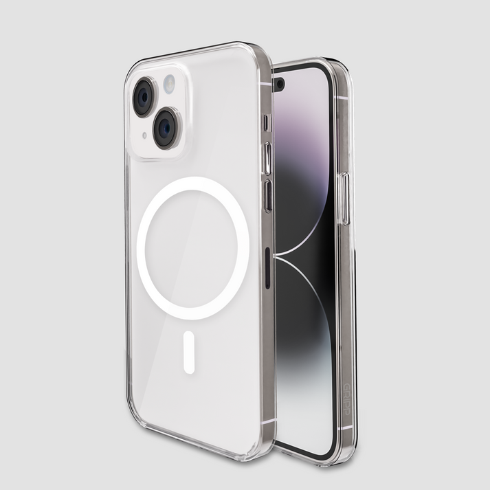 Gripp Clear MagSafe Case for Apple iPhone 15 Max (6.7) with White Ring   - Clear