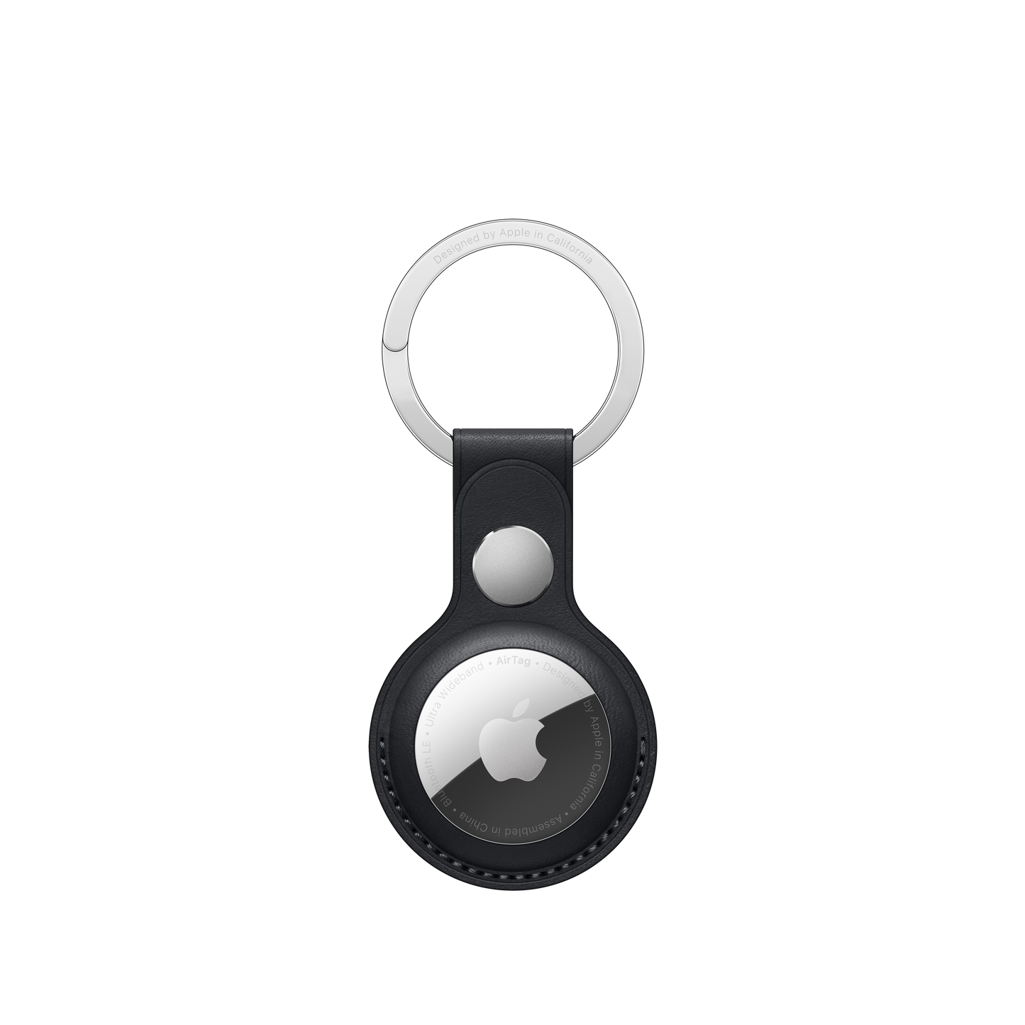 AirTag Leather Key Ring ‚Äì Midnight
