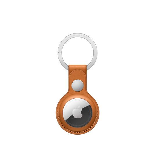 AirTag Leather Key Ring ‚Äì Golden Brown