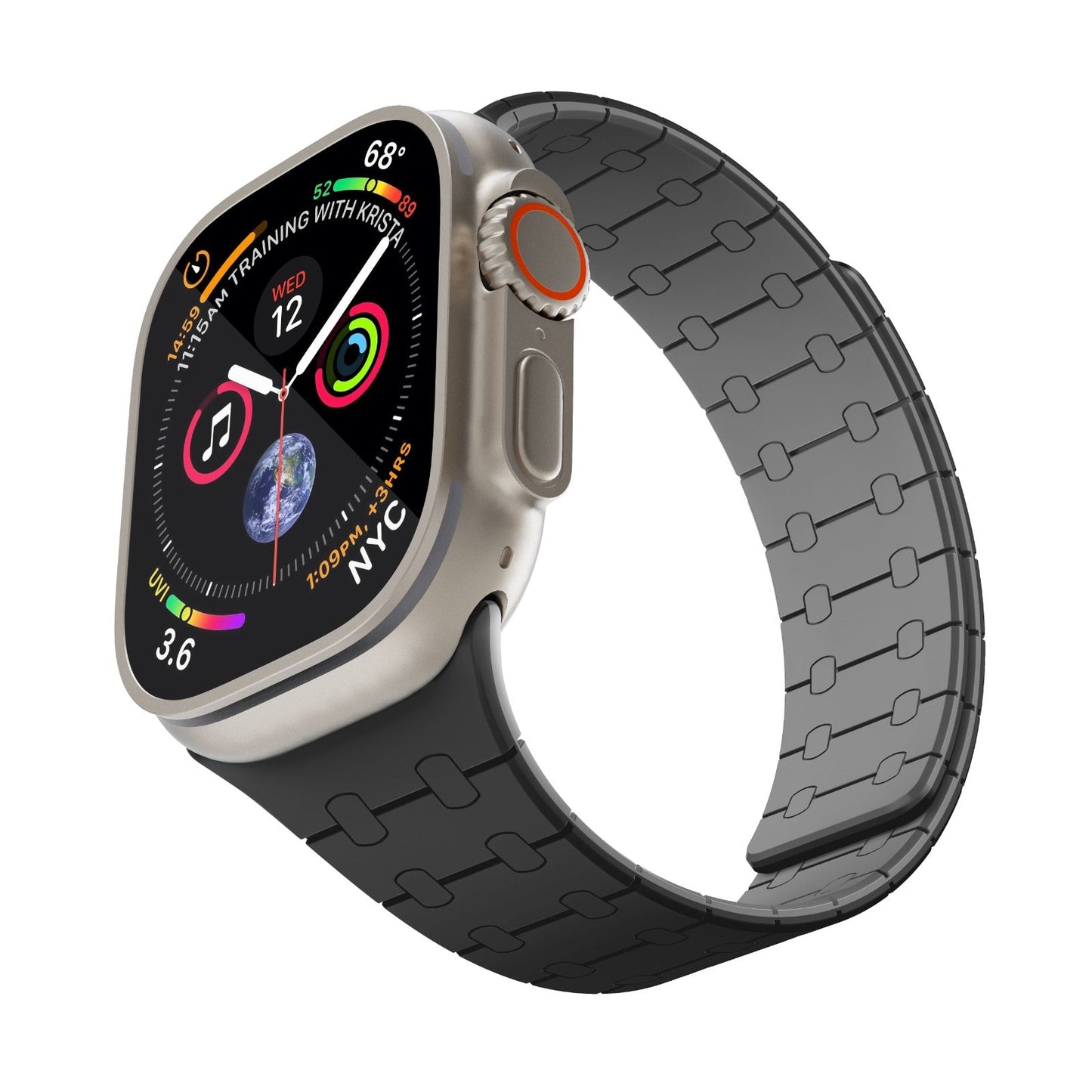 Pulse Reversible Magnetic Watch Band-Blue+Deep Blue