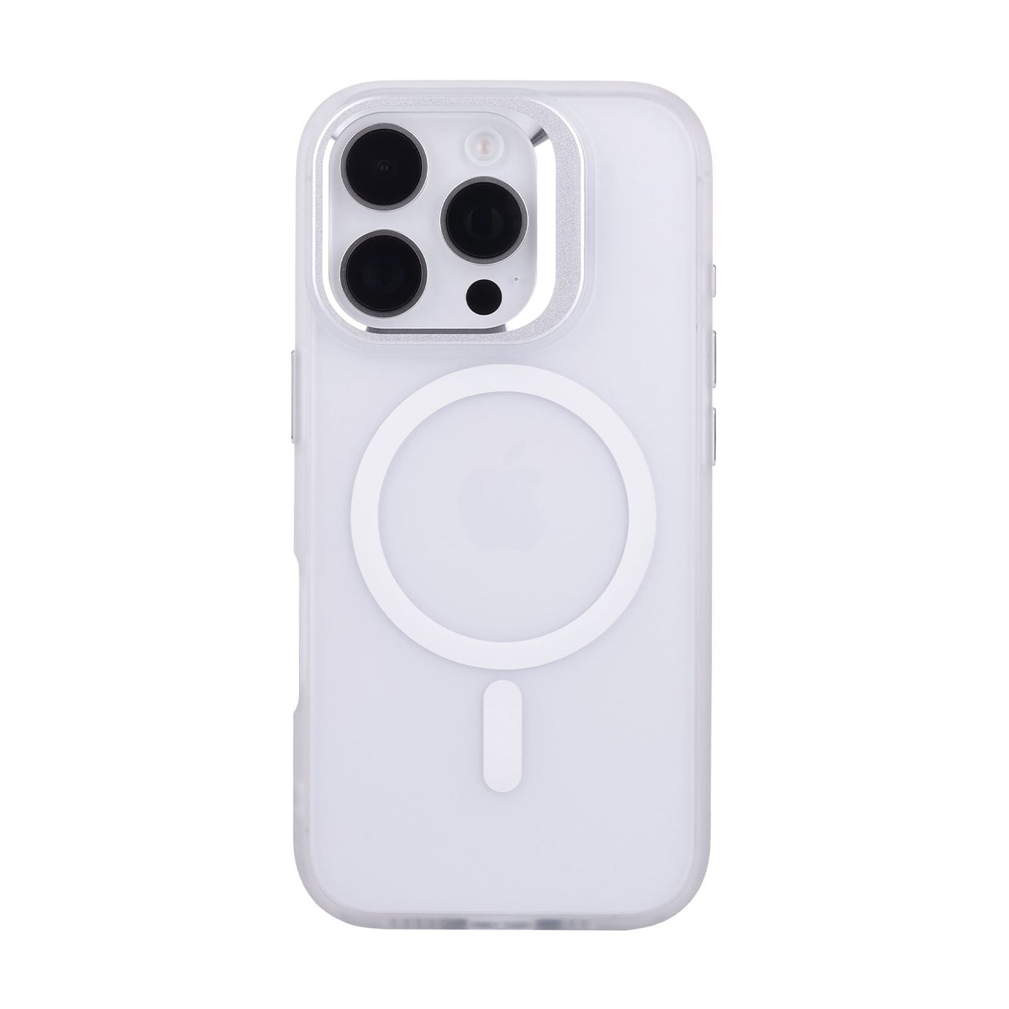 Tekne CLEAR Case with Camera Stand for iPhone 16 Pro Max | Slim, Transparent & Scratch-Resistant - White