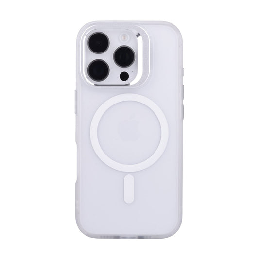 Tekne CLEAR Case with Camera Stand for iPhone 16 Pro Max | Slim, Transparent & Scratch-Resistant - White