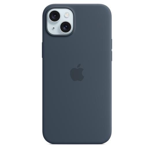 iPhone¬†15¬†Plus Silicone Case with MagSafe - Storm¬†Blue
