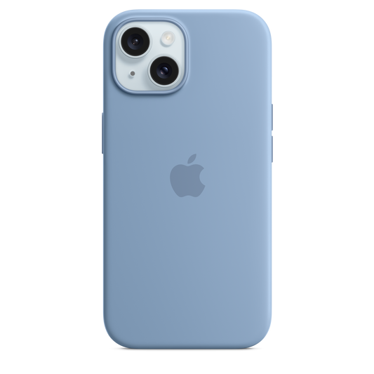 iPhone¬†15 Silicone Case with MagSafe - Winter¬†Blue